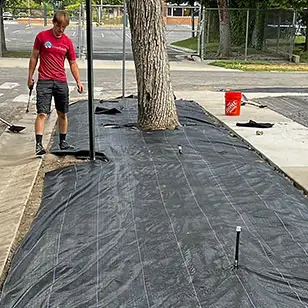 Weed control tarp